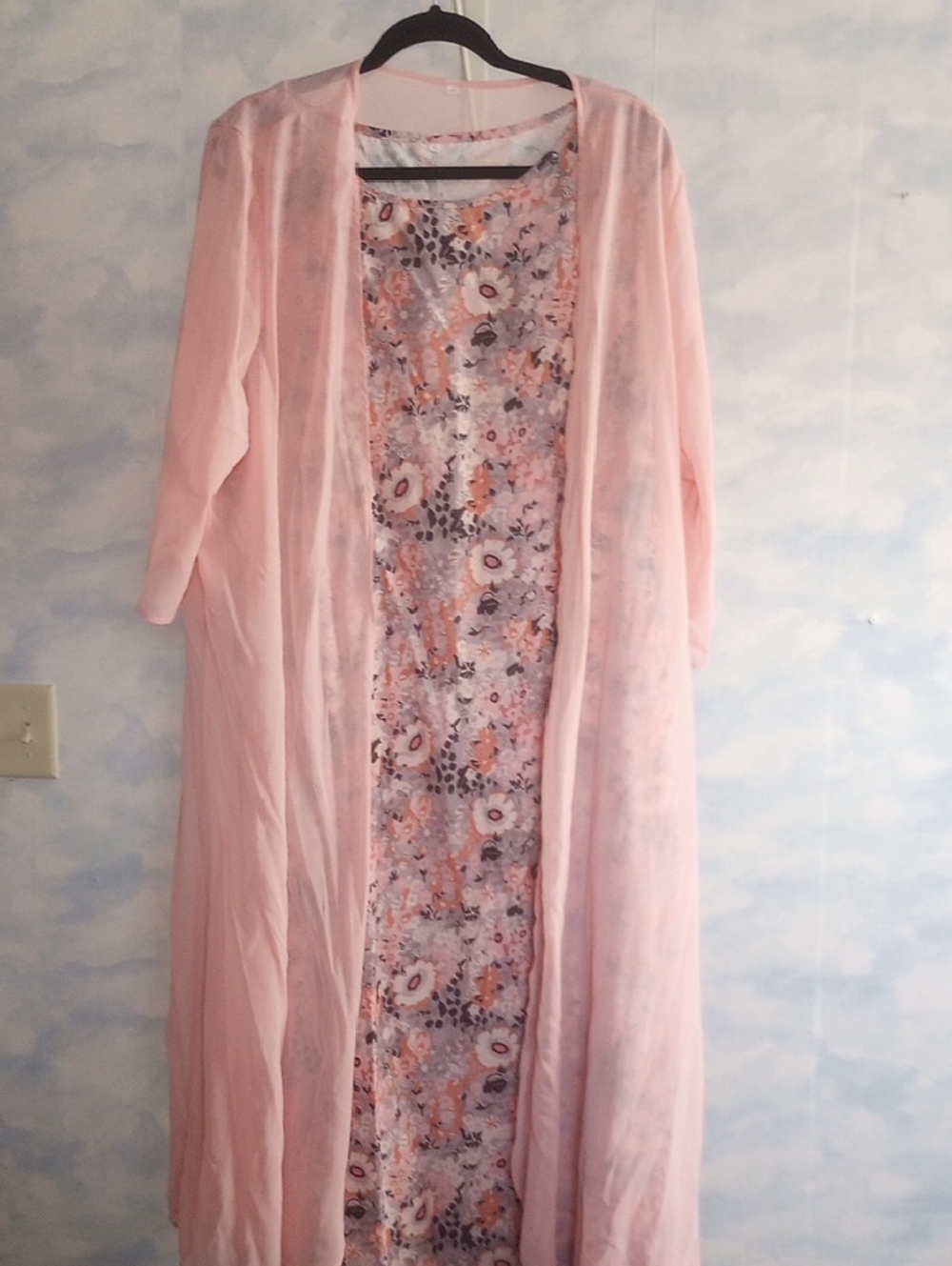 Shortsleevesress With Sheer Overwrap